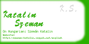 katalin szeman business card