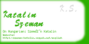 katalin szeman business card